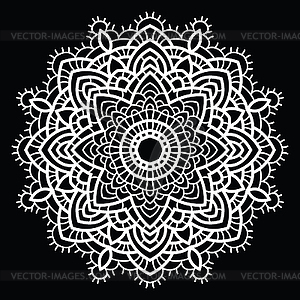 Crochet lace mandala - vector clipart
