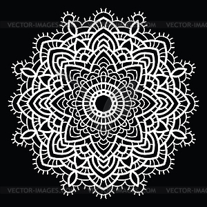 Crochet lace mandala - vector clipart