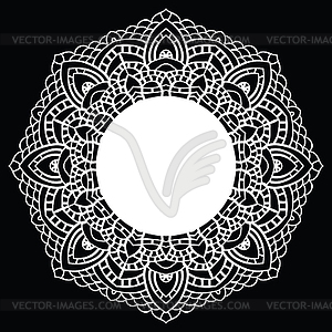 Crochet lace mandala - royalty-free vector image