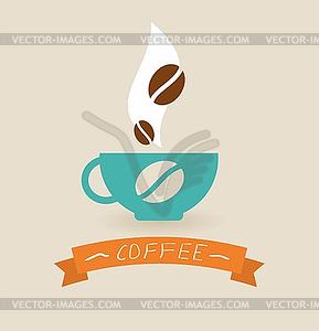 Coffee cup with coffee - vector EPS clipart