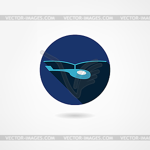 Helicopter icon - color vector clipart