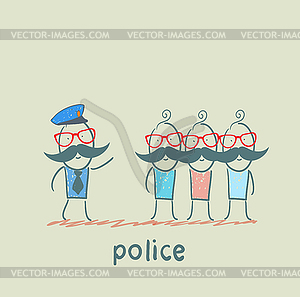 Police said criminals - vector image