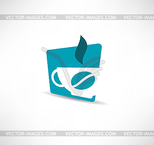 Coffee icon - color vector clipart