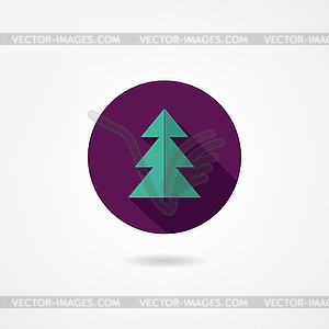 Fir-tree icon - royalty-free vector clipart