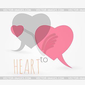 Heart to Heart. Poster - vector image