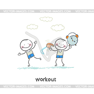 Workout - vector image