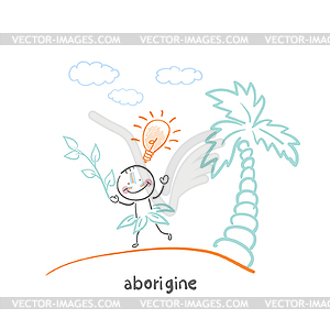 Aborigine - vector clip art
