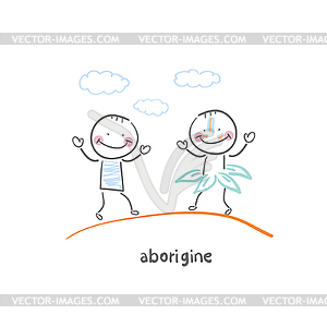 Aborigine - vector clipart