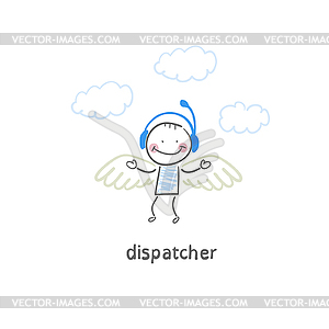 Dispatcher - vector clip art