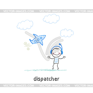 Dispatcher - vector clipart