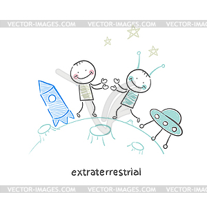 Extraterrestrial - vector clipart