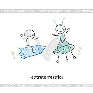 Extraterrestrial - vector clipart