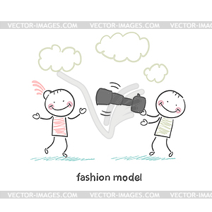 Fashion model - vector clip art