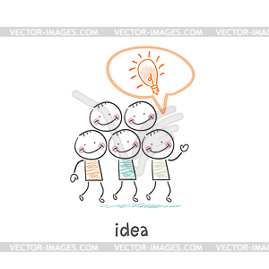 Man and idea - vector image