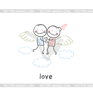 Lovers - vector clip art