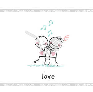 Lovers - vector clipart