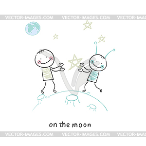 Extraterrestrial - color vector clipart