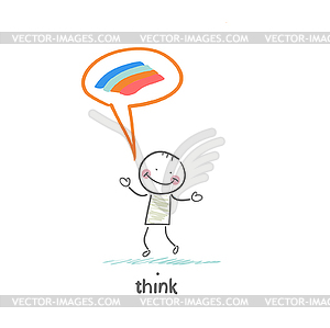 Think - vector clipart