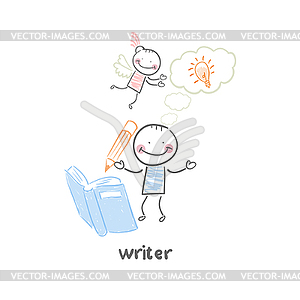 Писатель - изображение в векторе
