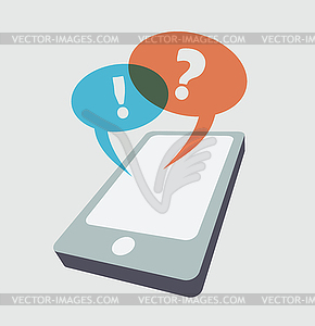 Talking on phone icon - vector clipart