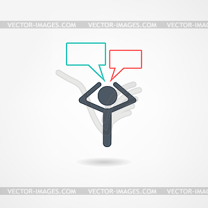 Thoughts icon - royalty-free vector clipart