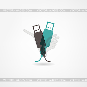 Usb icon - vector clipart