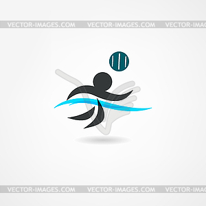 Water polo icon - vector clip art