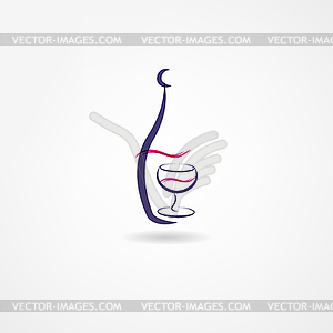 Wine icon - vector clipart