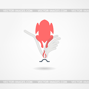 Куриные значок - изображение в векторном формате