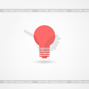Значок лампочки - векторизованное изображение клипарта