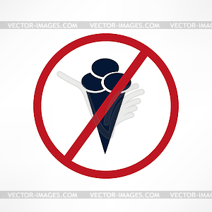 No ice cream symbol - royalty-free vector image