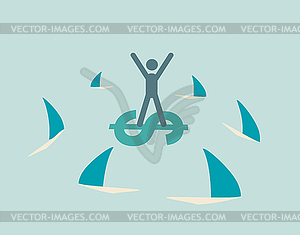 Financial risk icon - vector clip art