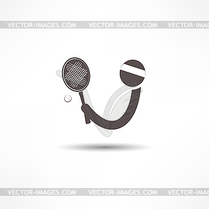 Теннисисткой значок - клипарт в векторе