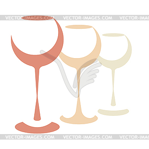 Wine glasses - vector clipart