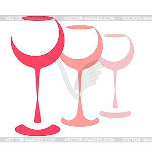 Wine glasses - vector EPS clipart