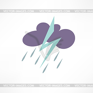 Thunderstorm icon - vector image