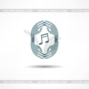 Music icon - vector clip art