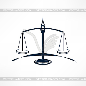 Scales of Justice - vector clipart