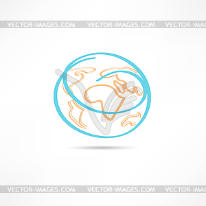 Earth icon - vector image