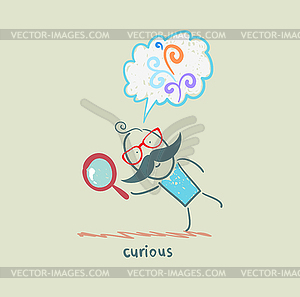 Curious - vector image