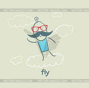 Fly - royalty-free vector clipart