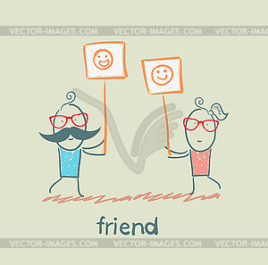 Friend - vector clipart