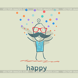 Happy - vector image