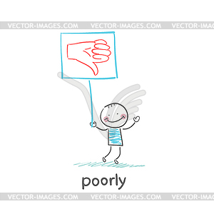 Poorly - vector image