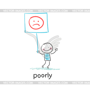 Poorly - vector clipart