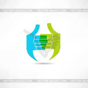 Thumbs up icon - vector clip art