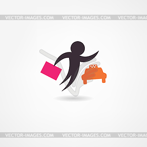Taxi icon - vector clip art