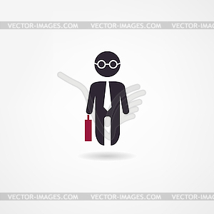 Businessman icon - vector clip art