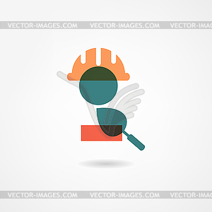 Builder icon - vector clipart