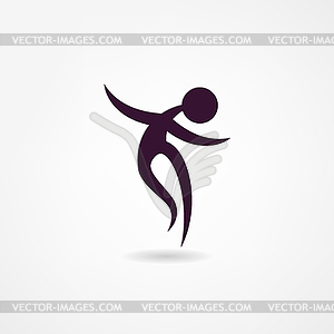 Dancer icon - stock vector clipart